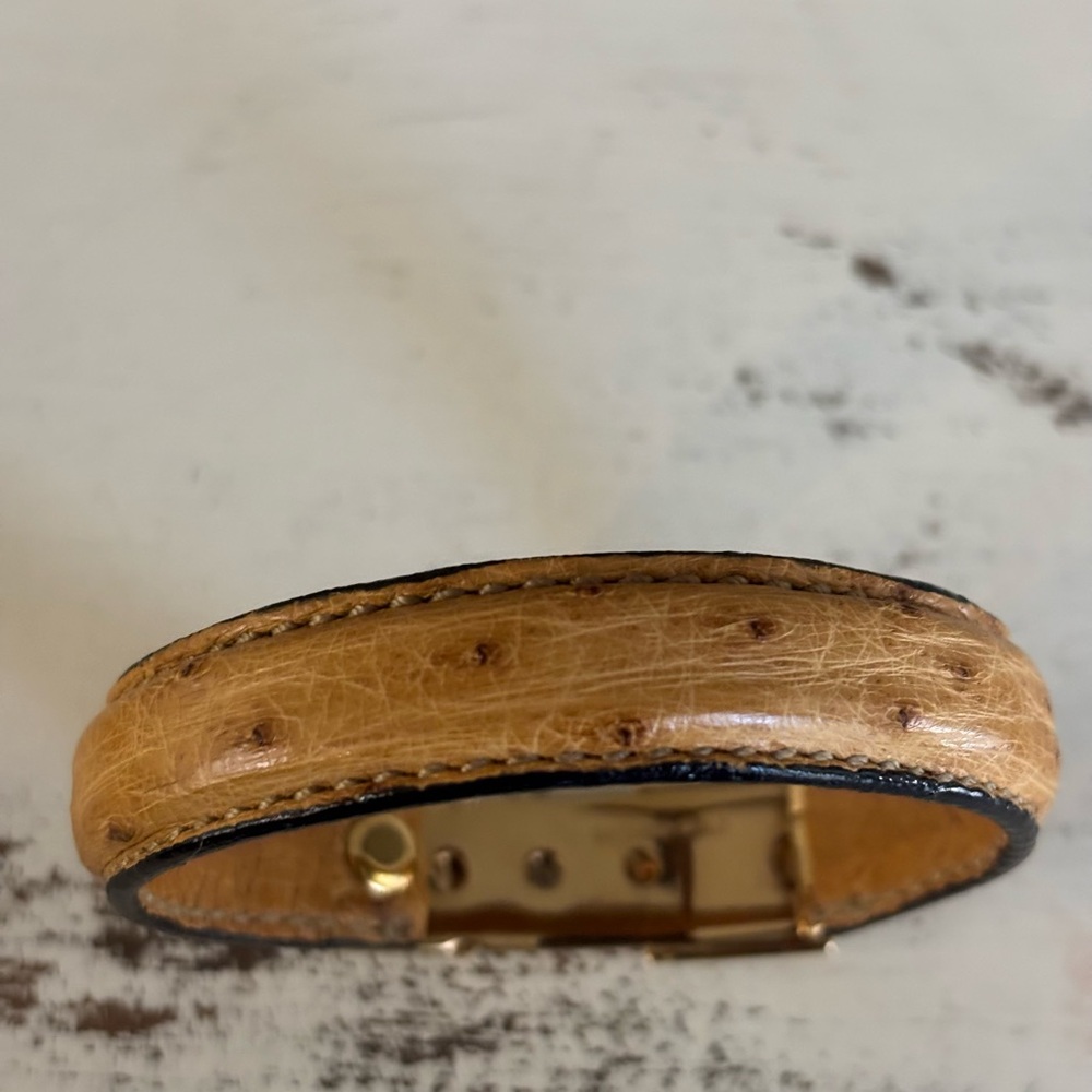 Gucci Authentic Ostrich Leather Bangle & Box - Picture 8 of 13